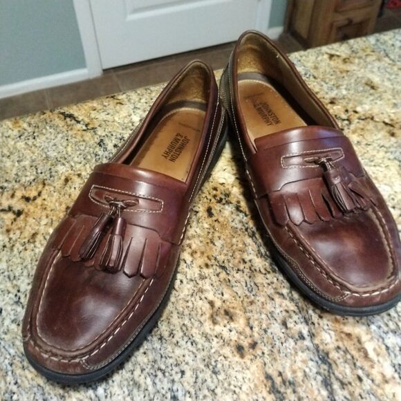 Johnston & Murphy Brown Fowler Kiltie Tassel Leather Loafers 25-8334 Men's Sz 9M - Picture 3 of 12